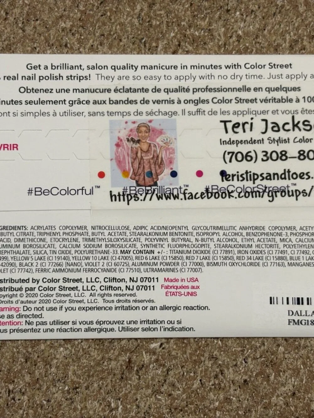 Color Street 100% Real Nail Polish Strips 5ct (16 long-lasting strips each)